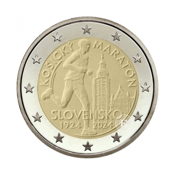2 Eur moneta kortelėje Maratonas, Slovakija 2024