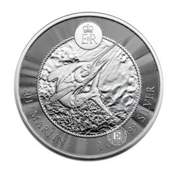 1 oz (31.10 g) sidabrinė moneta Povandeninis gyvenimas -  Kardžuvė, Kaimanų salos 2017