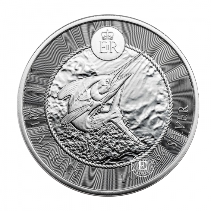 1 oz (31.10 g) silver coin Sea life -  Marlin, Cayman Islands 2017