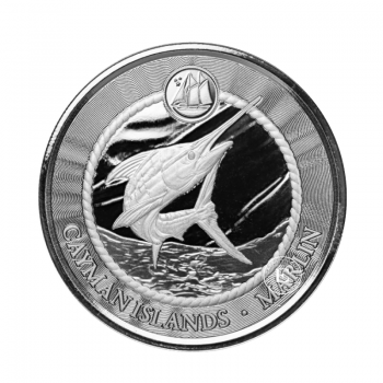 1 oz (31.10 g) sidabrinė moneta Povandeninis gyvenimas -  Kardžuvė, Kaimanų salos 2024