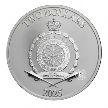 1 oz (31.10 g) sidabrinė moneta Marvel Captain America vs Thanos, Niujė 2025