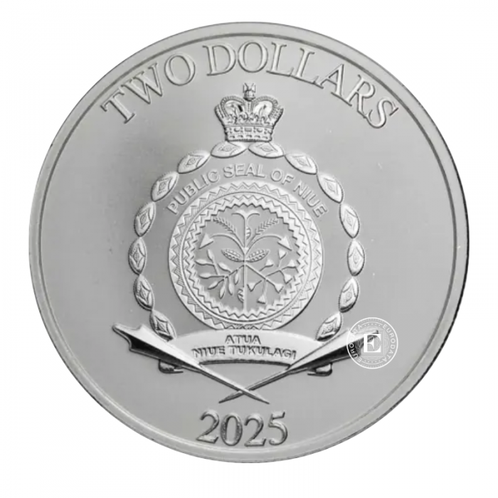 1 oz (31.10 g) sidabrinė moneta Marvel Captain America vs Thanos, Niujė 2025
