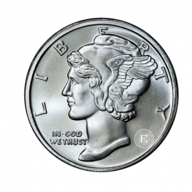 1 oz (31.10 g) pièce d'argent Mercury Dime, USA (re-strike)