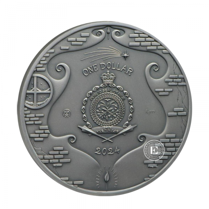 1 oz (31.10 g) sidabrinė moneta Mergaitė su degtukais, Niujė 2024 (su sertifikatu)