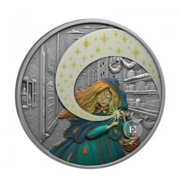 1 oz (31.10 g) sidabrinė moneta Mergaitė su degtukais, Niujė 2024 (su sertifikatu)