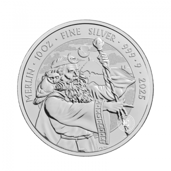10 oz (311 g) sidabrinė moneta Mitai ir legendos - Merlin, Didžioji Britanija 2025