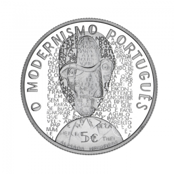 5 Eur moneta Modernizmas, Portugalija 2016