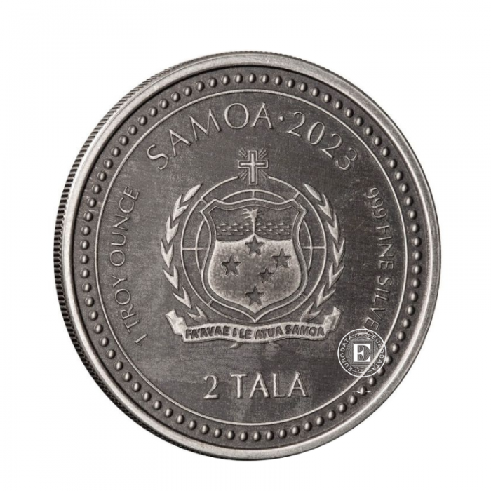 1 oz (31.10 g) pièce d'argent  The Teacher, Samoa 2023 (Antique Finish)