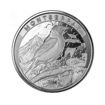 1 oz (31.10 g) sidabrinė moneta EC8 Montserrat – Raudonžiedis paukštis, Rytų Karibų Salos 2023