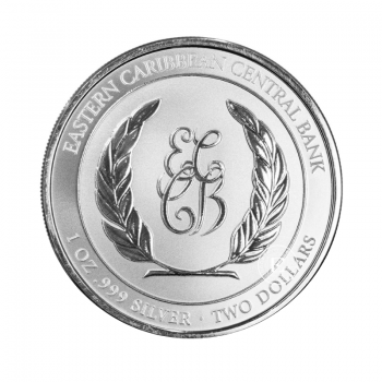 1 oz (31.10 g) sidabrinė moneta EC8 Montserrat – Raudonžiedis paukštis, Rytų Karibų Salos 2023