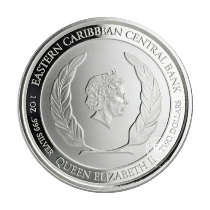 1 oz (31.10 g) silver coin Montserrat – Blue Girdled Angelfish, Eastern Caribbean 2021