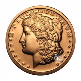 1 oz copper round Morgan Dollar, USA random year