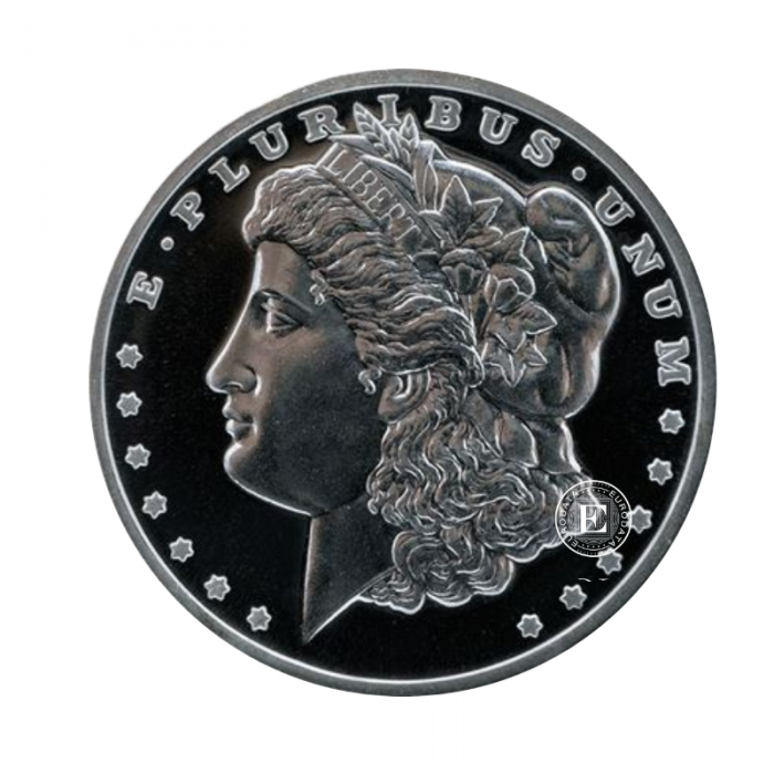 1 oz (31.10 g) srebrna moneta Morgan Dollar, USA  (re-strike)