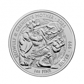 1 oz (31.10 g) srebrna moneta  Myths and Legends -  Beowulf and Grendl's Mother, Wielka Brytania 2025