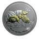 1 oz (31.10 g) sidabrinė moneta Lunar II -  Pelės metai, Australija 2008 (dalinai paauksuota)
