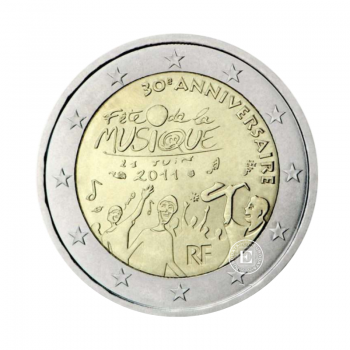 2 Eur pièce 30th anniversary of the Day of Music, France 2011