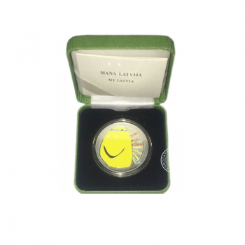 5 Eur (31.47 g) sidabrinė spalvota PROOF moneta Mano Latvija, Latvija 2018