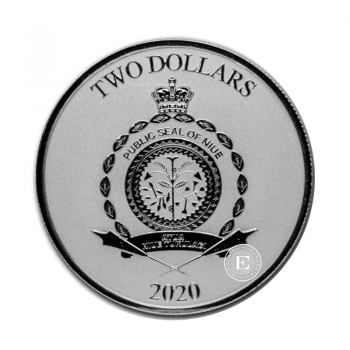 1 oz (31.10 g) silbermünze Star Wars - Mandalorian Mythosaur, Niue 2020