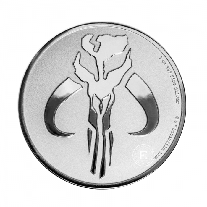 1 oz (31.10 g) silbermünze Star Wars - Mandalorian Mythosaur, Niue 2020