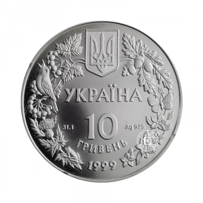  1 oz (31.10 g) pièce d'argent Dormouse, Ukrainienne 1999