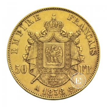 50 francs (14.52 g) pièce d'or Napoléon III, France (random year)