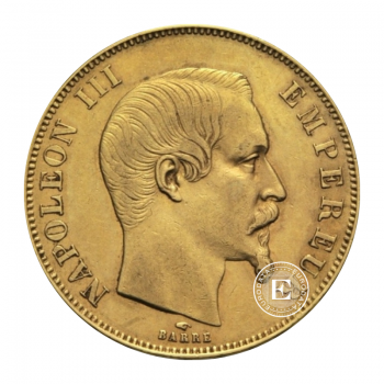 50 francs (14.52 g) pièce d'or Napoléon III, France (random year)