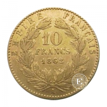 10 francs (2.90 g) pièce d'or Napoléon III, France (random year)
