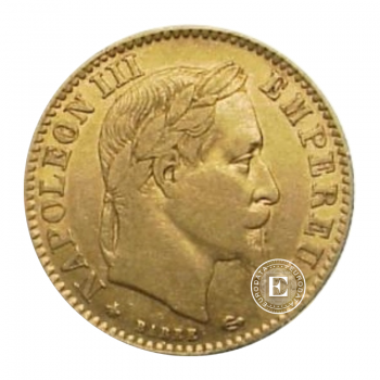 10 francs (2.90 g) pièce d'or Napoléon III, France (random year)