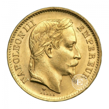 20 francs (5.81 g) pièce d'or Napoléon III - with crown, France (random year)