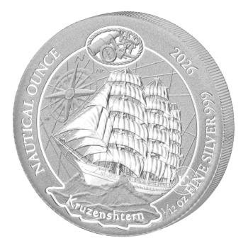 1/12 oz (2.59 g) sidabrinė moneta Nautical Ounce - Kruzenshtern, Ruanda 2026