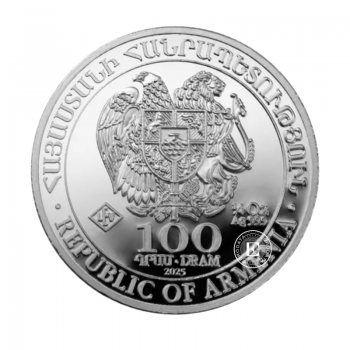 1/4 oz (7.78 g) pièce d'argent Noah's Ark, Armenie 2025