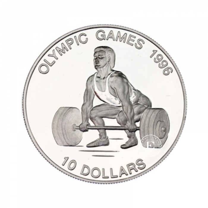 10 dolerių (31.47 g) sidabrinė PROOF moneta Olimpinės žaidynės, Nauru Respublika 1995