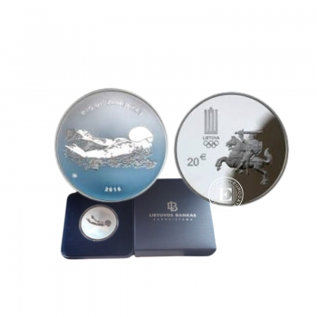 20 Eur (28.28 g) sidabrinė PROOF moneta XXXI Olimpinės žaidynės Rio de Žaneire, Lietuva 2016