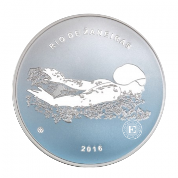 20 Eur (28.28 g) sidabrinė PROOF moneta XXXI Olimpinės žaidynės Rio de Žaneire, Lietuva 2016