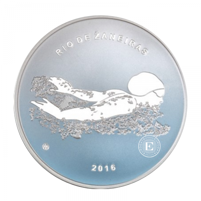20 Eur (28.28 g)  Silbermunze PROOF XXXI Olympic Games in Rio De Janeiro, Litauen 2016
