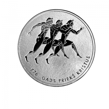 1 lato (22 g) sidabrinė PROOF moneta 100-metis Olimpinėse žaidimuose, Latvija 2012