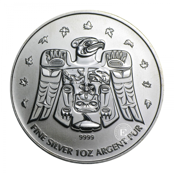 1 oz (31.10 g) silver coin Olympic Thunderbird Totem, Canada 2009