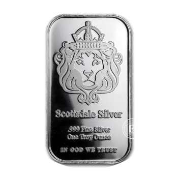 1 oz  (31.10 g) sidabro luitas The One, Scottdale 999
