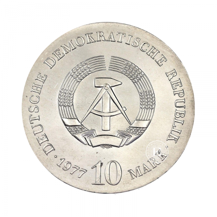 10 marek (17 g) srebrna moneta The 375th Anniversary birth of Otto von Guerick, Niemcy 1977