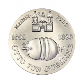10 marks (17 g)  silbermünze The 375th Anniversary birth of Otto von Guerick, Deutschland 1977