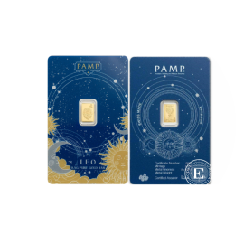 0.5 g investicinio aukso luitas Zodiac - Liūtas, PAMP 999.9