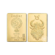 0.5 g ingot d'or Zodiac - Taurus, PAMP 999.9