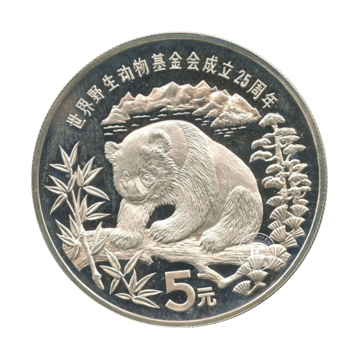  22.22 g srebrna moneta Panda, Chiny 1986