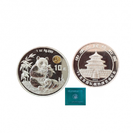 1 oz (31.10 g) sidabrinė moneta Panda - Beijing International Coin Expo, Kinija 1996