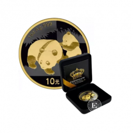 1 oz (31.10 g) pièce Panda -  Black Impire Edition, Chine 2008