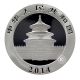 1 oz (31.10 g) sidabrinė moneta Panda - Black Impire Edition, Kinija 2014 (dalinai paauksuota)