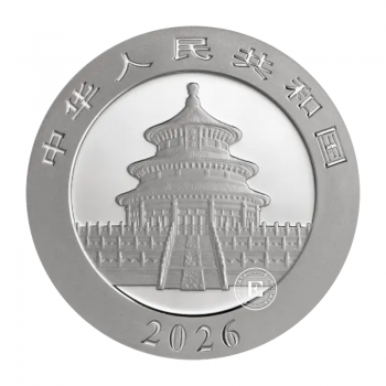 30 g sidabrinė moneta Panda, Kinija 2026