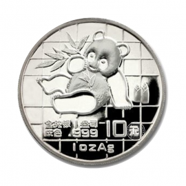 1 oz (31.10 g) srebrna moneta Panda, Chiny 1989