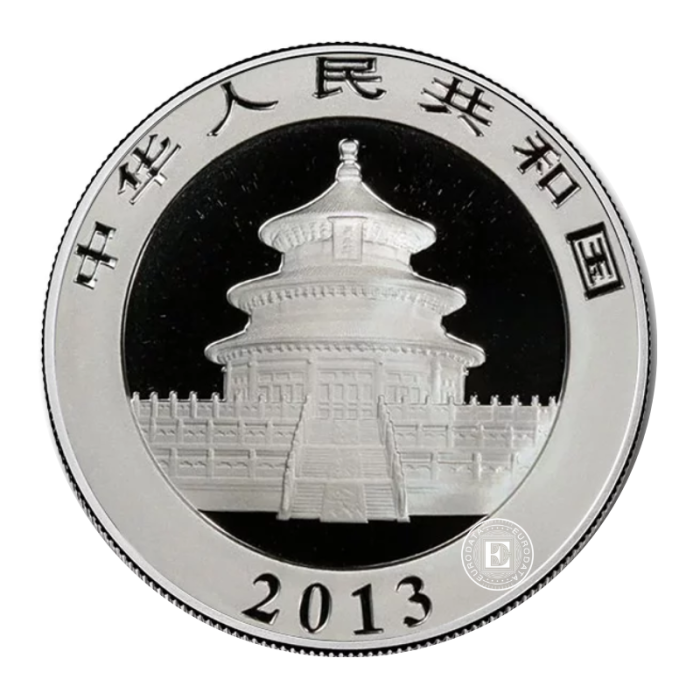 1 oz (31.10 g) srebrna moneta Panda -  Black Impire Edition, Chiny 2013