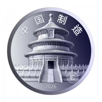 1 oz (31.10 g) titano moneta Chinese Panda, Kinija 2026 (round)